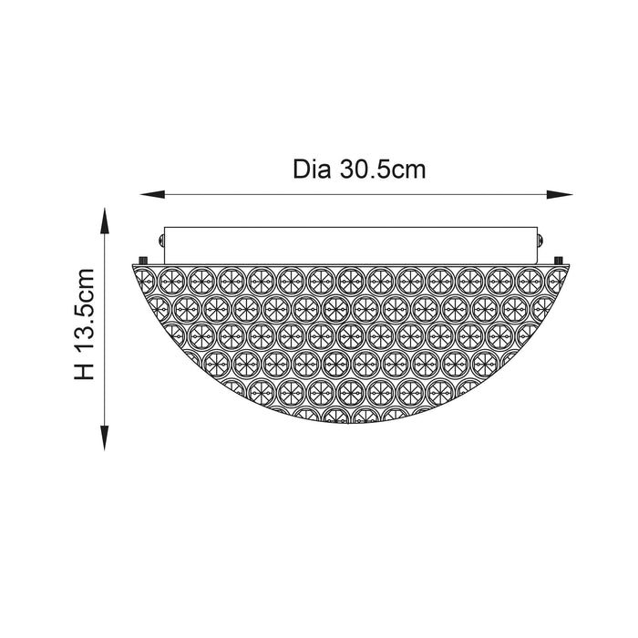 chryla clear crystal and chrome finish flush bathroom ceiling light by Endon Lighting Dining Room Family Image