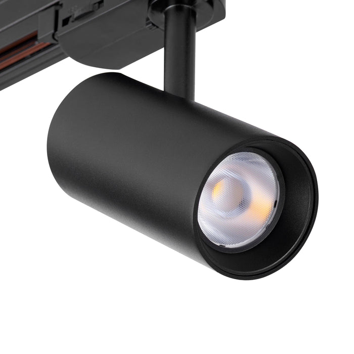 coltled 15w track head light matt black cool whiteby Saxby Lighting, close up image