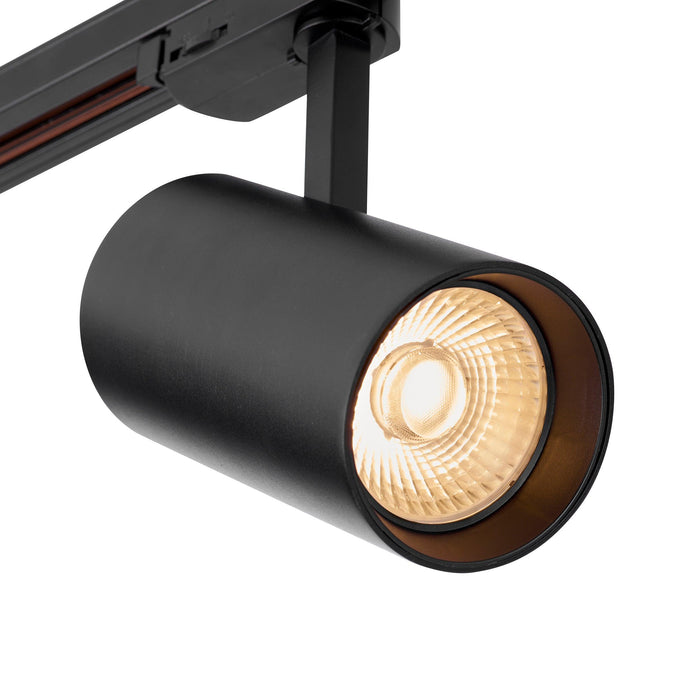 coltled 34w track head 3000k matt black warm whiteby saxby lighting