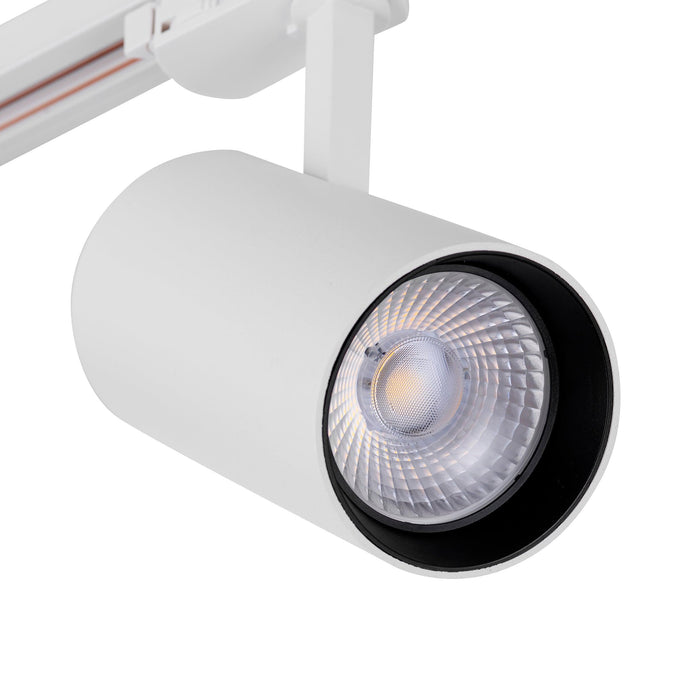 coltled 34w track head 4000k matt white cool whiteby saxby lighting