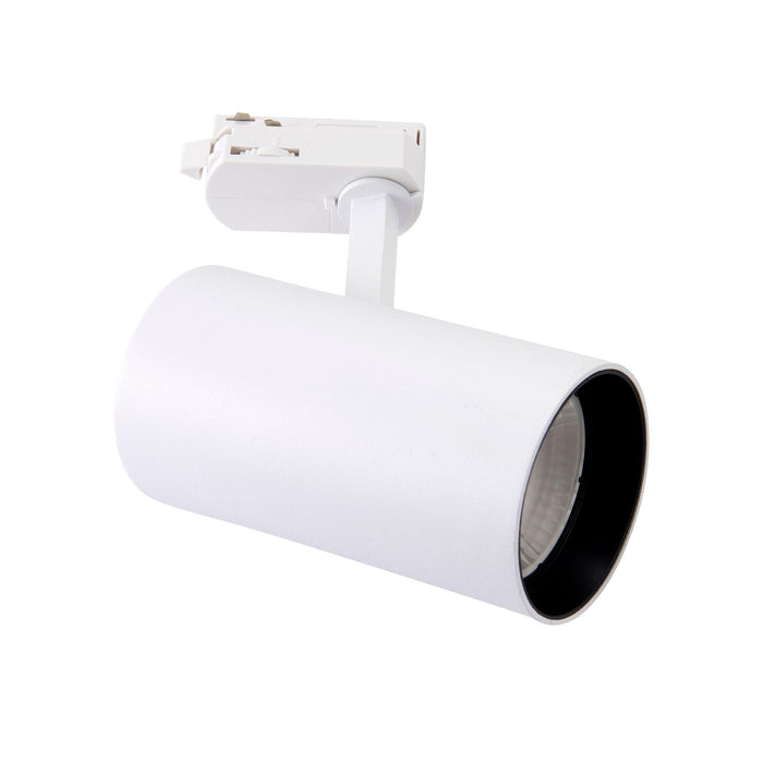 coltled 34w track head 4000k matt white cool whiteby Saxby Lighting, close up image