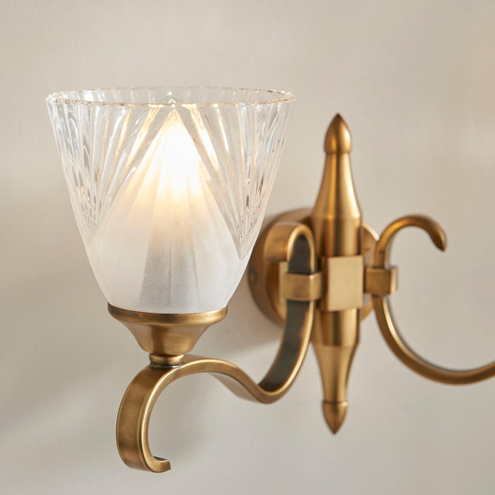 columbia double brass finish wall light gl6 Living room lighting image