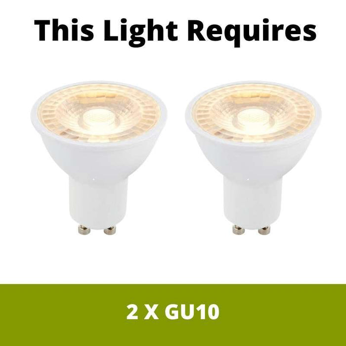 Davida Chrome & White 2 Light Bar Kitchen Spotlight — rear view