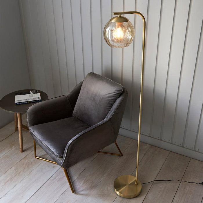 Endon Dimple 1 Light Brass Finish Floor Lamp by Endon Lighting 4