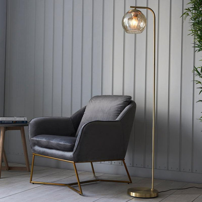 Endon Dimple 1 Light Brass Finish Floor Lamp by Endon Lighting 3