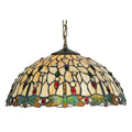Tiffany Ceiling Pendant Lights - Oaks Tiffany Dragonfly II Pendant Light,Adjustable Chain,Single Bulb Fitting OT 1227/16P