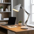 Draven White Adjustable Desk Lamp office lamp