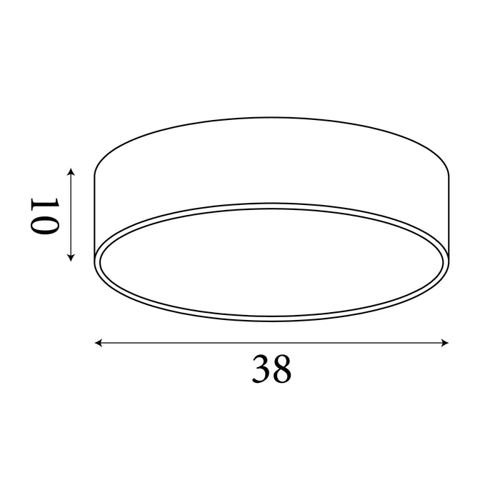 Drum 2 Light Flush Ceiling Light - Green Velvet Shade — rear view