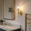 Dryden Cloche Shade Polished Brass Bathroom Wall Light