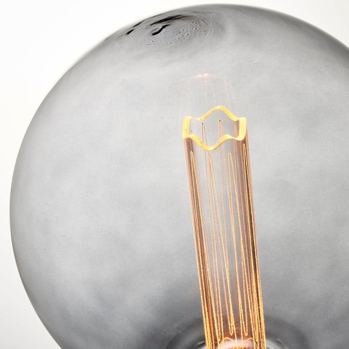 e27 smoked glass globe internal cylinder led 2 8w light bulb Living room lighting image