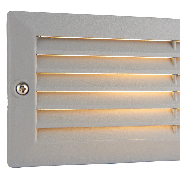 eco plain louvre grey brick light ip44 40w by saxby lighting, close up image 164