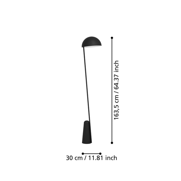 eglo aranzola black slender floor lamp Kitchen Lighting Close Up