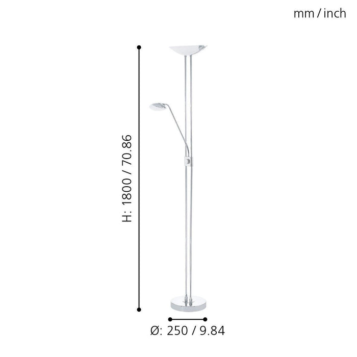 eglo baya led chrome mother child led floor lamp living room image