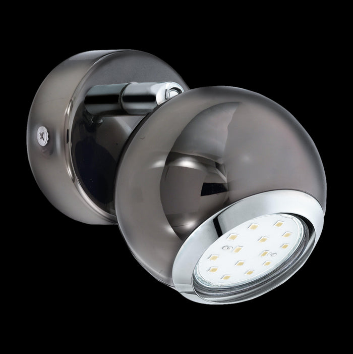 eglo bimeda black nickel chrome wall spotlight living room image