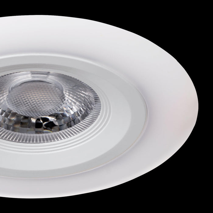 eglo calonge round white led recessed ceiling spot light living room image