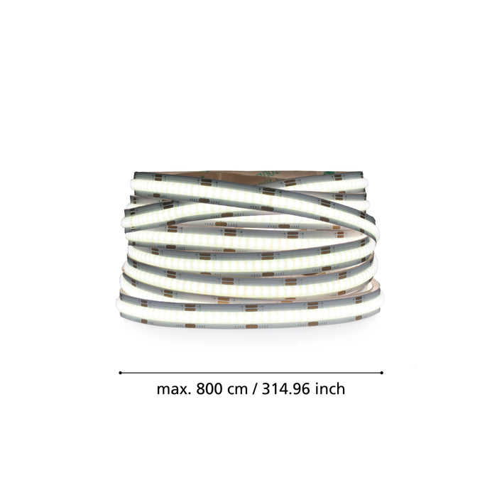 eglo cob stripe 8m led light strip remote control living room close up