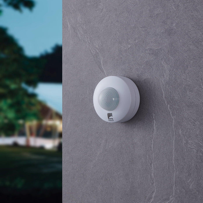 eglo detect me 6 ip44 white round pir light sensor