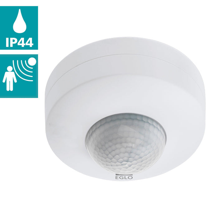 eglo detect me 6 ip44 white round pir light sensor kitchen lighting