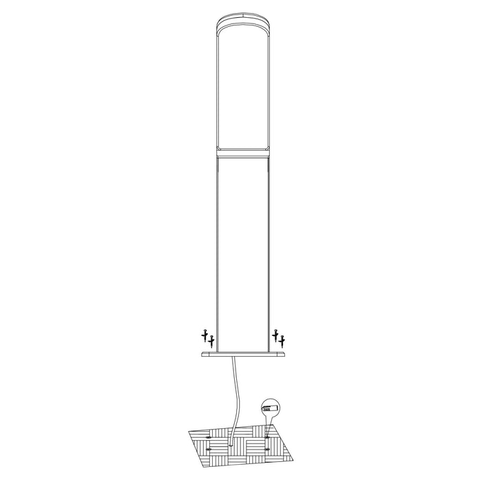 eglo fiumicino ip44 black led pedestal light kitchen lighting