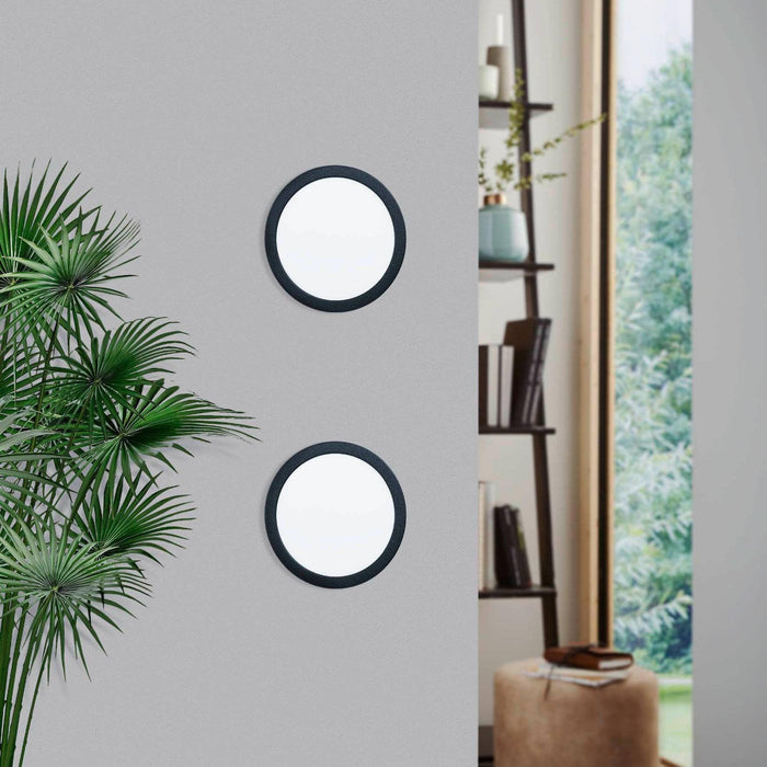 eglo fueva 5 black cool white led recessed light 21 6cm living room image