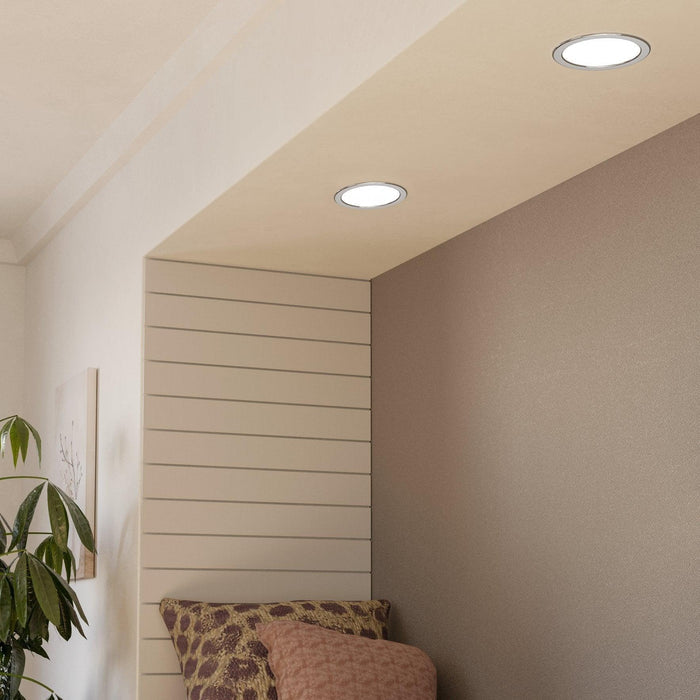 eglo fueva 5 chrome led recessed ceiling light 16 6cm