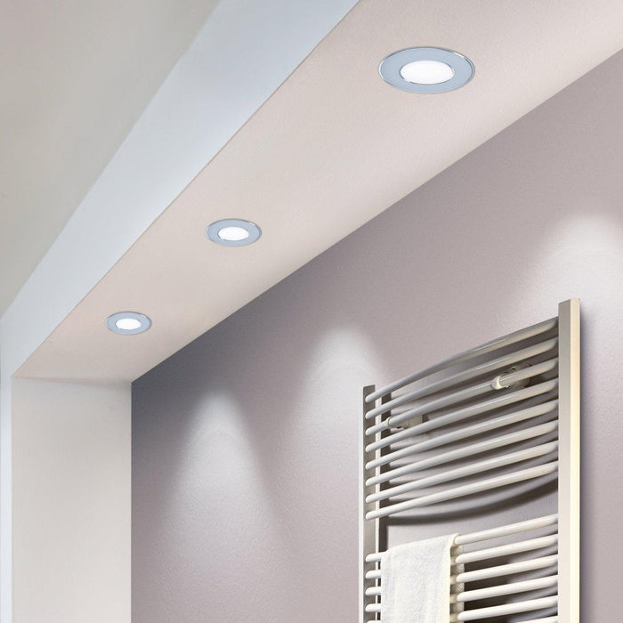 eglo fueva 5 chrome led recessed ceiling light 8 6cm living room image