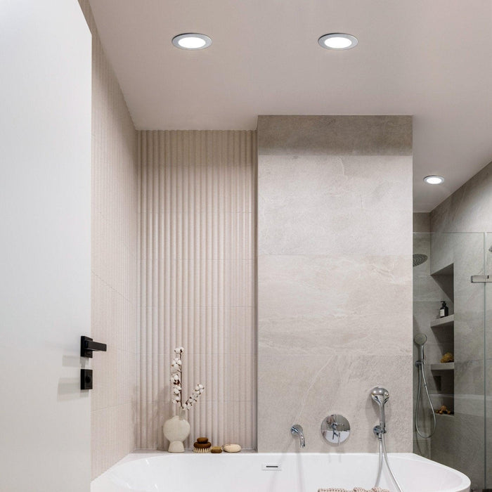 eglo fueva 5 chrome led recessed cool white light 16 6cm