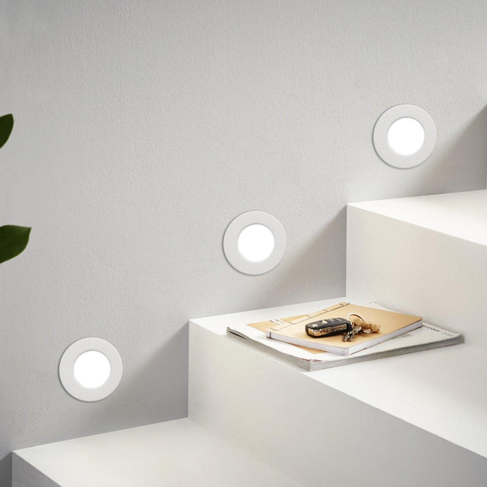 eglo fueva 5 led cool white metal recessed ceiling light 8 6cm living room image