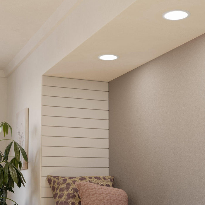 eglo fueva 5 led round white recessed light 16 6cm