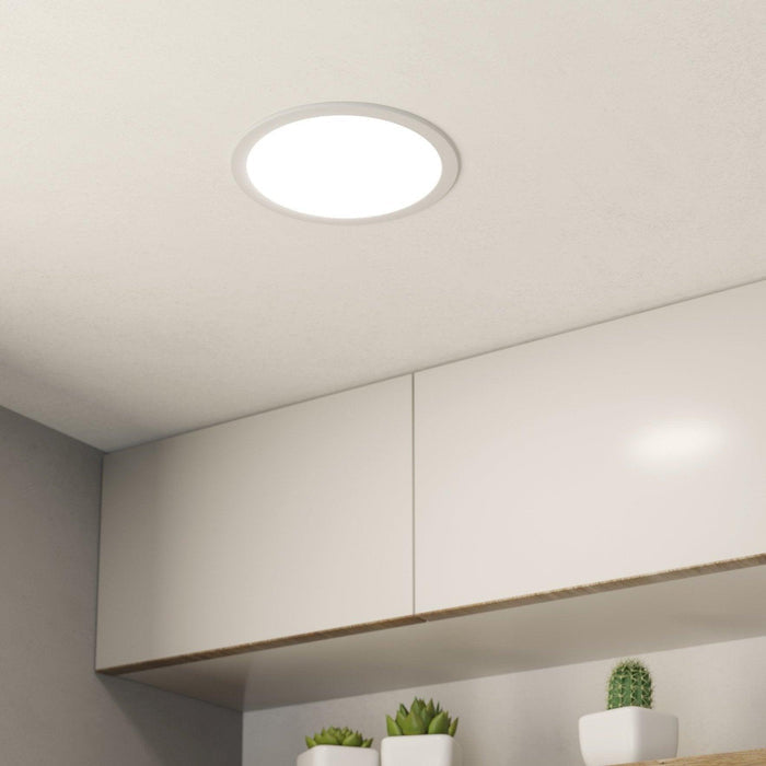 eglo fueva 5 led round white recessed light 21 6cm