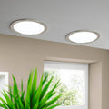 eglo fueva 5 nickel cool white led recessed light 21 6cm