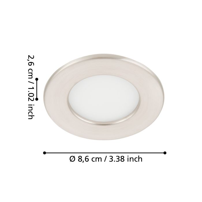 Eglo Fueva 5 Nickel Cool White LED Recessed Light - 8.6cm — alternate view