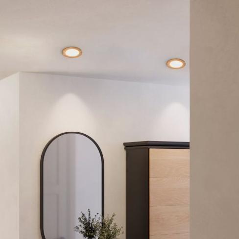 eglo fueva 5 nickel led recessed ceiling light 11 7cm