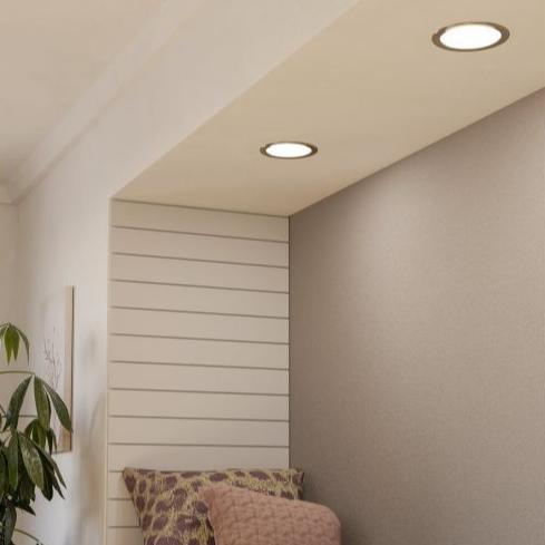 eglo fueva 5 nickel led recessed ceiling light 16 6cm