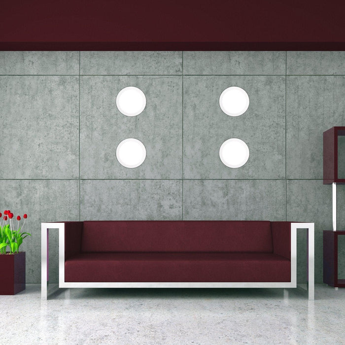 eglo fueva z smart led white recessed ceiling light living room close up