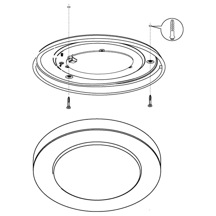eglo led carpi round chrome ip44 flush light 38 5cm hallway lighting