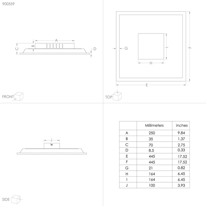 eglo marmorata led square black white ceiling flush kitchen lighting