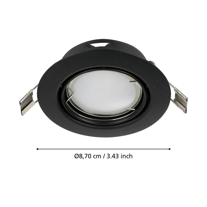 eglo peneto black recessed ceiling spot light living room image