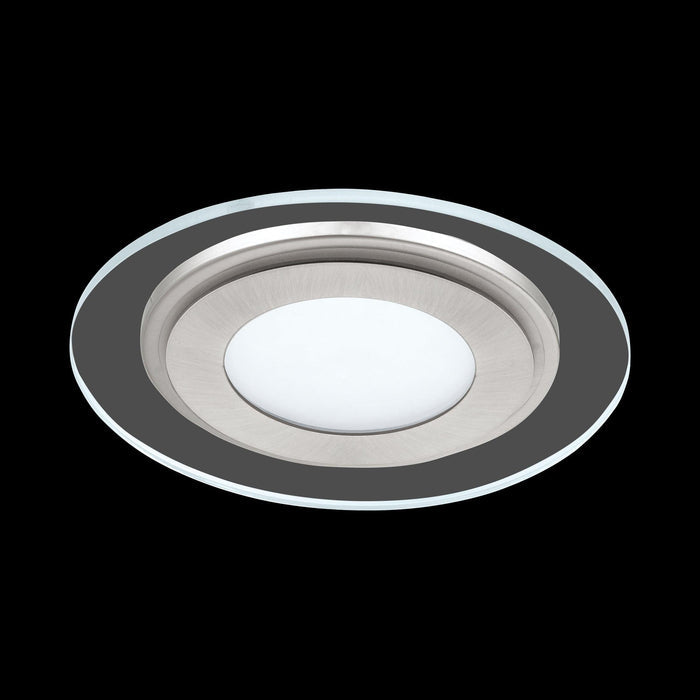 eglo pineda 1 led nickel glass recessed downlight kitchen lighting