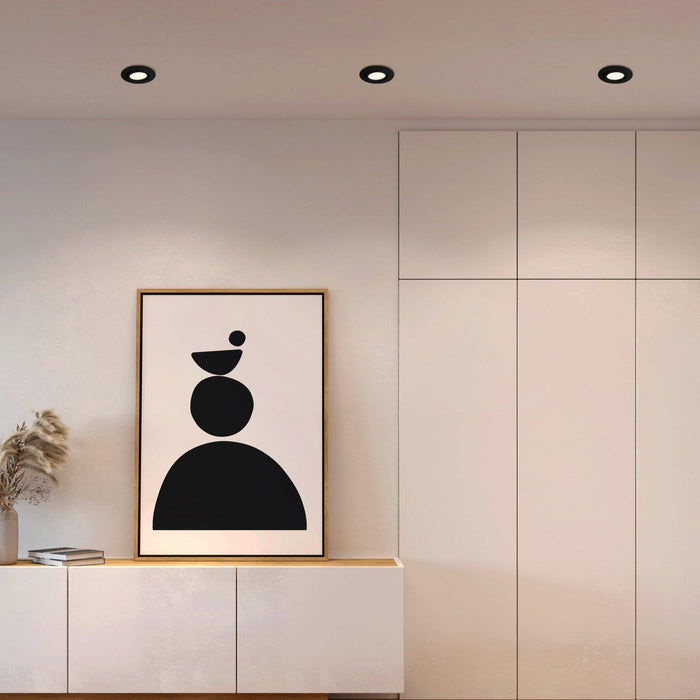 eglo pineda black led recessed ceiling spot light 8 4cm