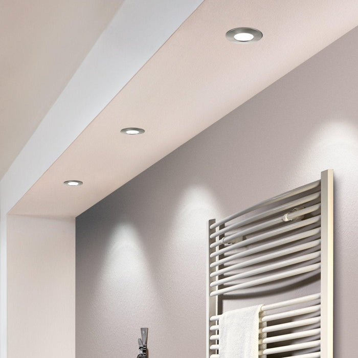 eglo pineda led nickel recessed downlight 7 8cm