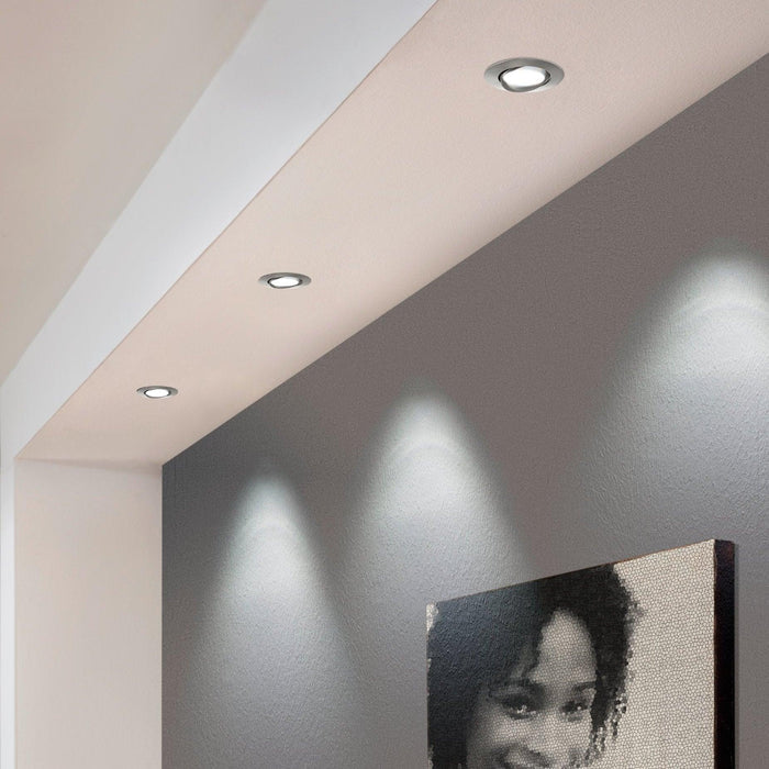 eglo pineda nickel led recessed downlight