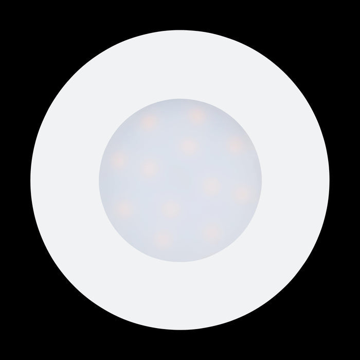 eglo pineda set of 3 white led recessed downlights living room image
