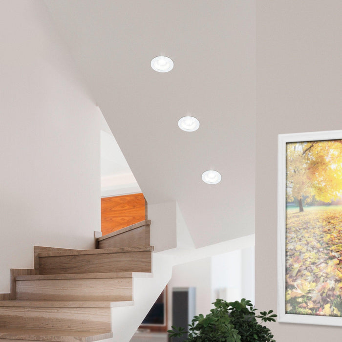 eglo salabate led white recessed downlight cool white