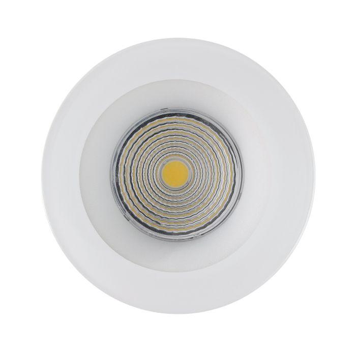 eglo salabate led white recessed downlight cool white living room close up
