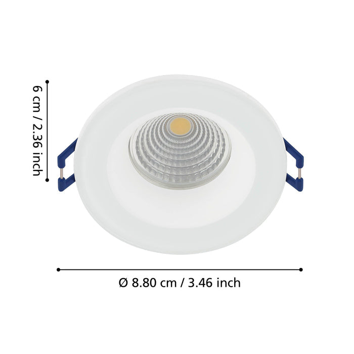 Eglo Salabate LED White Recessed Downlight - Cool White — close-up detail