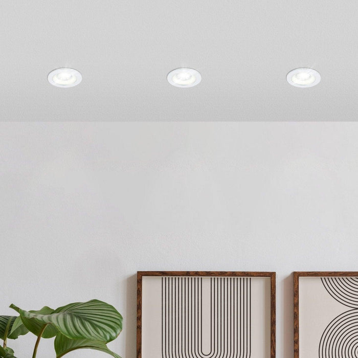 eglo salabate led white recessed downlight warm white