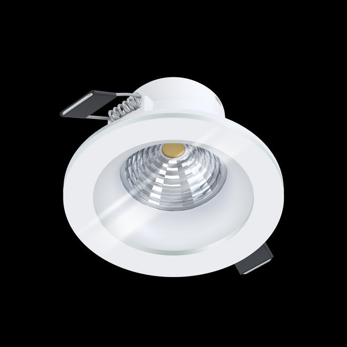 eglo salabate led white recessed downlight warm white living room image