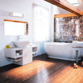 eglo siderno ip44 chrome led bathroom wall mirror light 35cm