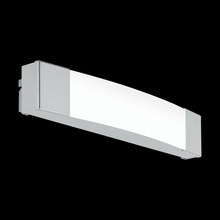 eglo siderno ip44 chrome led bathroom wall mirror light 35cm living room image
